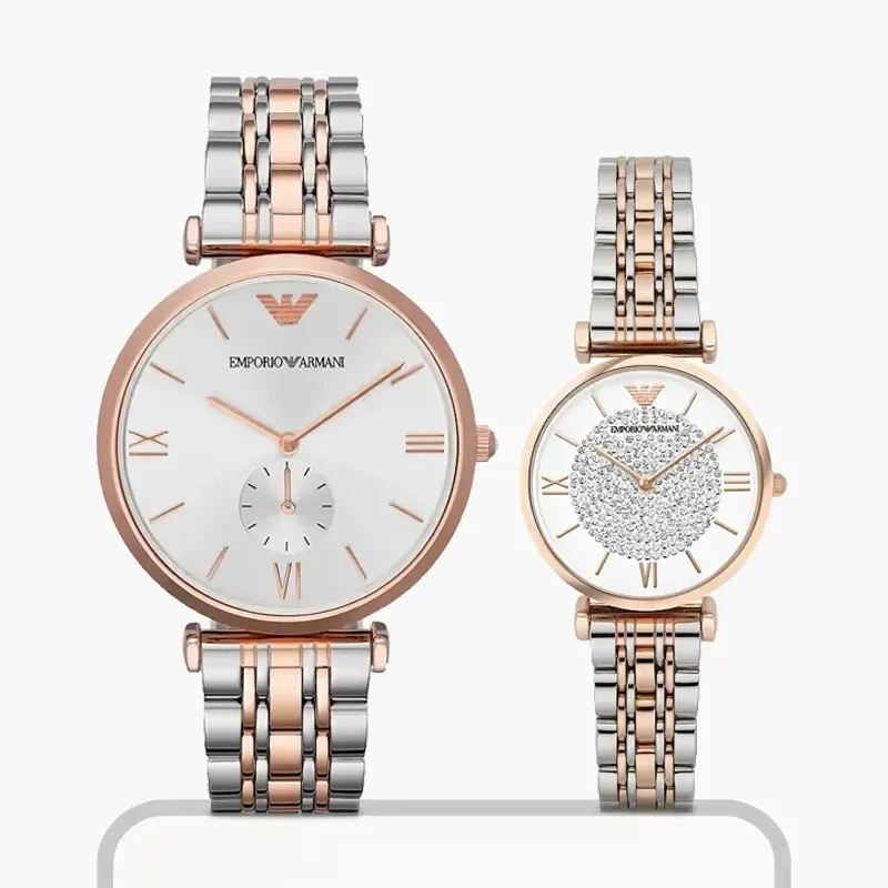 Emporio Armani Two-tone Couple Watch- AR1677/AR1926